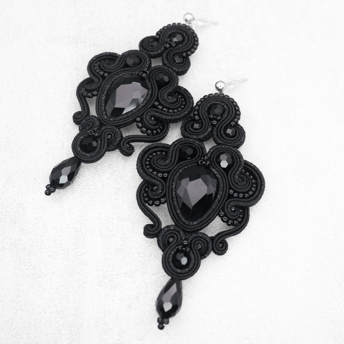 Handmade Black Soutache Earrings – Original and Sophisticated Earrings