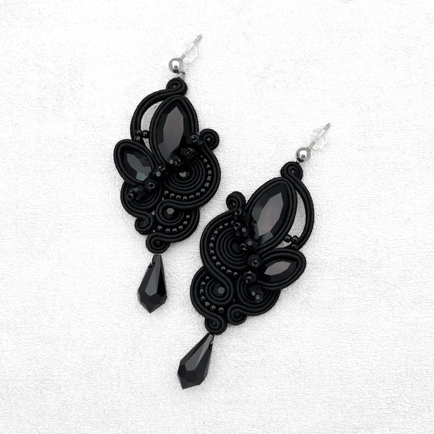 Handmade Black Soutache Earrings – Exclusive Earrings