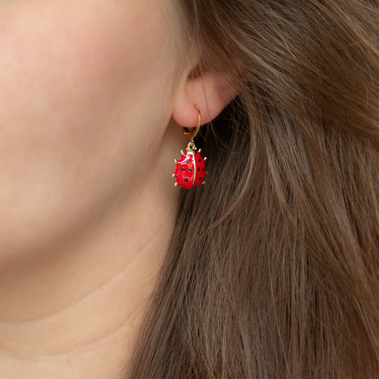 Handmade Earrings - Ladybird Charm Design